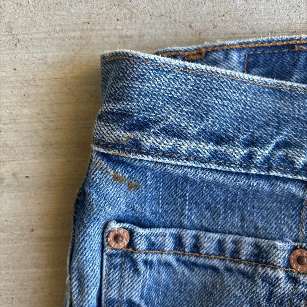 Vintage Levis 505 Mens 34x34 Straight Leg Blue Denim Jeans Medium Wash Mexico